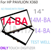 14" Touch For HP PAVILION X360 14M-BA 14-BA Series Touch Screen Digitizer Glass Panel for HP 14-BA Touch Screen Replacement
