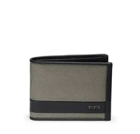 TUMI Alpha Global Double Billfold Wallet - Dompet Pria - Grey Alloy