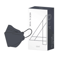 【CSD 中衛】醫療口罩-4D立體-夜幕灰1盒入-鬆緊耳帶(20入/盒)