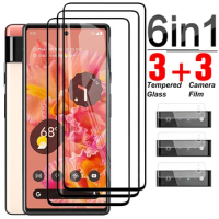 6 in 1 Tempered Glass For Google Pixel 6 Full Cover Screen Protector Lens Film For Pixel6 Pixel 6 GB7N6 G9S9B1 Safety Glass