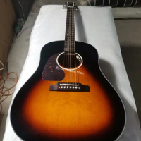 J45 Style Custom Acoustic Guitar, Wide Shoulder, 6 Strings, Vintage Sunburst, Professional, Free Shipping