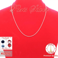 Kalung Perak Biji Lada Polos Silver 925 Lapis Emas Putih Anti Karat Disco Ball Aksesoris Fashion Pri