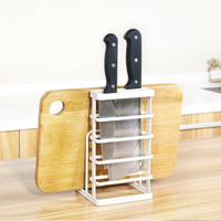 刀子收納架 小清新立式廚房置物架刀具刀座菜板收納LJ8115
