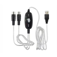USB IN-OUT MIDI Cable Converter PC to Music Keyboard Adapter Cord Music Studio piano Keyboard to Computer Combination