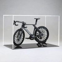 全城熱賣 - 公路騎行自行車合金模型單車車模收藏擺件創意手辦送朋友騎友禮物黑色-1:8公路自行車+透明展示盒