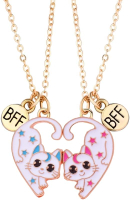 Best Friend Necklace Gifts Friendship Necklace Matching Magnetic Cat BFF Necklace for 2 Girls