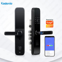 Kadonio Tuya Wifi Digital electronic lock Smart door lock house with Password biometric fingerprint door lock APP remotely