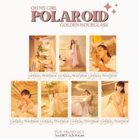 POLAROID OH MY GIRL GOLDEN HOURGLASS (ISI 7 PCS + LAMINASI 2 SISI) TANDA TANGAN TTD KPOP IDOL KOREA 