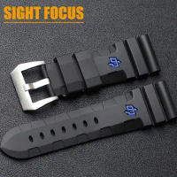 22mm 24mm 26mm Sport Watch Strap for Panerai Rubber Strap Watch Diving Bracelet Watchband Watch Strap Lighting Belt Pam Orologio