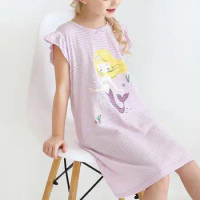 2-9Yrs Girls Dress Summer Kids Girls Cartoon Pajamas Teenager Night Dresses Baby Nightdress Children Clothes