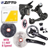 ZTTO MTB Mountain Bike 8 Speed 11-40T Cassette 1X8 Shift Rear Derailleur Groupset Bicycle 8s Crankset Chain Wheel Group Set
