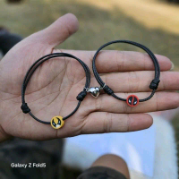 Gelang Couple Batman superhero deadpool magnet love//Gelang Tangan handmade Tali Korea//Gelang perte