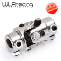 1piece 3/4 X 3/4" DD Chrome Double Steering Shaft Joint Universal U Joint Coupler Mustang II Power Rack