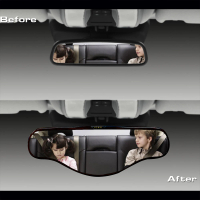 【IDFR】車內鏡 室內鏡 寶貝鏡 質感黑 清晰 廣角 安全 夾鏡(車內鏡 車用鏡 夾鏡 後照鏡 照後鏡)