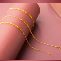 Pure 999 24K Yellow Gold Chain Woman Phoenix Tail Link Bracelet