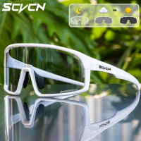 SCVCN Bicycle Photochromic Glasses Cycling Sunglasses Men Outdoor Sports Glasses Women Driving Bike Eyewear UV400 Hiking Goggles