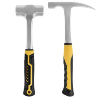 2Pcs Rock Hammer and Octagonal Hammer Set Carbon Steel Sledge Hammer and Geological Hammer Kit Sturdy Geology Hammer Hand Tool