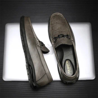 Boat Shoes Daily Man Loafers Slip-On Shoes Fashion Classics Breathable Casual Leather Shoes