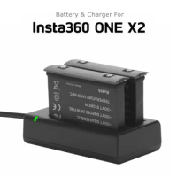 New 1700mAh Battery Pack For Insta360 ONE X2 Rechargeable Lithium Battery Insta 360 X2 Fast Charge Hub Accessories