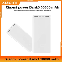 Original Xiaomi Power Bank 3 30000mAh USB Type C 18W Fast Charging PB3018ZM Portable External Battery Mi Powerbank for HUAWEI
