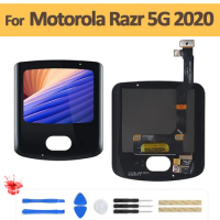 2.7" Original Second External G-OLED Display For Motorola Moto Razr 5G 2020 XT2071-4 LCD Display Touch Screen Digitizer Assembly