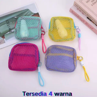 Pouch Kosmetik Tas Jaring MakeUp Multifungsi Pouch Serbaguna Tempat Alat Mandi Makeup Wanita Pria Te