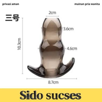 Realistik Soft Silikon Penyumbat Anal Butt Plug Berongga Toys Pria Wanita C3