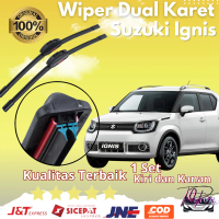 Wiper Double Karet / Dual Karet 2 Lapis Karet Frameless Mobil Suzuki Ignis - Sapuan Wifer Kaca Mobil