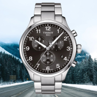 【TISSOT 天梭 官方授權】CHRONO XL韻馳系列 三眼計時腕錶 / 45mm 母親節 禮物(T1166171105701)