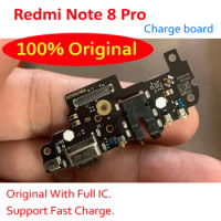 Original Full IC USB Charge Board For Xiaomi Redmi Note 8 Pro Note8 pro Charging Port Connector Charger Phone Flex Cable Plate