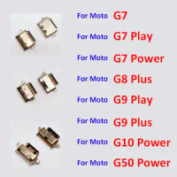 10pcs For Motorola Moto G6 G7 G8 G9 G10 G50 Plus Play Power G100 One Fusion USB Charging Port Dock Plug Charger Connector Socket