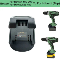Battery Adapter For Dewalt For Milwaukee 18-20V Lithium Battery Converted To for Hitachi/Hikoki 18V Lithium Batteries Power Tool
