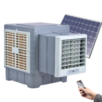 6000 m³/h DC solar powered 12V window air conditioner evaporative air cooler with solar panels
