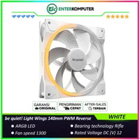 be quiet! Light Wings 140mm PWM Reverse White - Impressive Lighting and Superior Cooling - Very Quie