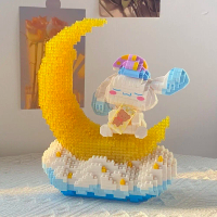 Khối Xây Dựng, Tương Thích Với Lego, Chủ Đề Cô Gái, Hạt Nhỏ, Moon Cinnamoroll Và Babycinnamoroll, Đồ
