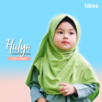 Baru Hijab Pashmina Anak 10 - 12 tahun Hilzea Kids Kerudung Pasmina Hulya Hijau Daun