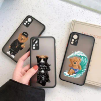 Funny Teddy Bear Mascot Cartoon Matte Phone Case For Xiaomi Mi 13 12 12T 12S 12X 11 11T 10 10S 10T 9 8 Ultra Pro Lite 5G Cover