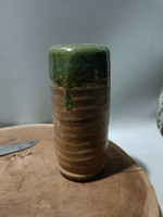 日本回流瓷器陶器昭和時期花瓶花入花器，高度約20.5cm。肚