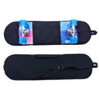 32" X 8.3" Outdoor Black Skateboard Carry Bag Backpack Rucksack Adjustable Straps Longboard Carry Bag