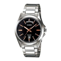 CASIO 指針錶 不鏽鋼錶帶 防水50米 礦物玻璃 日期星期顯示 MTP-1370 ( MTP-1370D-1A2 )