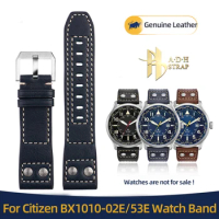 Premium Leather Watch Strap For Citizen Eco-Drive BX1010-11L/02E/53E IWC Pilot's Watches IW502710 Watch Band 22mm Men
