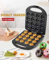 大號16孔甜甜圈機 早餐蛋糕機圓餅機雙門加熱電餅鐺Donut machine