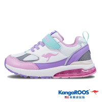 【KangaROOS】童鞋 K-RIDER 2 防潑水氣墊童鞋 緩衝透氣 穩定支撐(白/紫-KK41303)