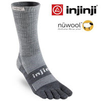 Injinji Outdoor系列 戶外避震羊毛五趾中筒襪/羊毛五趾襪/五指襪 7294 石墨