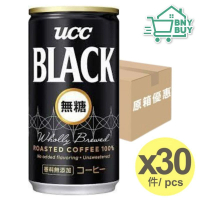 UCC BLACK coffee 無糖黑咖啡 185g x30 香料無添加 ROASTED COFFEE 