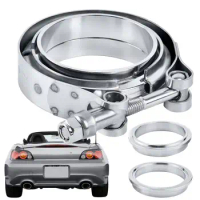 Exhaust Band Clamp Quick Release V Band Clamp Exhaust Pipe Car Exhaust Pipe V-shaped Clamp Stainless Steel Flange Clamp