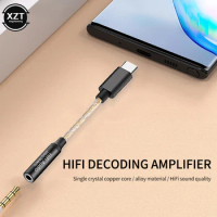 USB Type C DAC to 3.5mm Jack 16-32ohm Hifi Audio32b/384kHz PCM Digital Audio Converter for Android Windows10 MacBook Support MIC