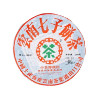 【茶韻普洱茶事業】普洱茶2006年老字號中茶八中茶鐵模梅花鐵餅8681生茶餅380g(附茶樣10g.收藏盒x1)