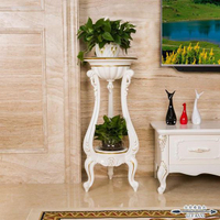 花架仿實木歐式室內客廳陽臺花盆架簡約地面多層綠蘿落地吊蘭白色