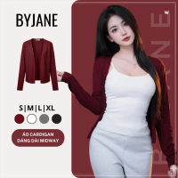 (MỞ BÁN) Áo khoác Cardigan dáng vừa midway thanh lịch BYJANE - 922QZY